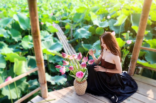 Temporada de flores de loto en Hanoi - ảnh 6